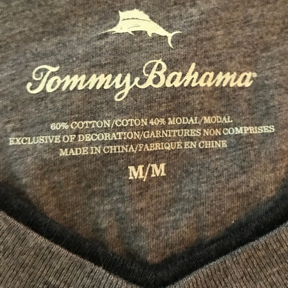 TOMMY BAHAMA gray short sleeve tee shirt - Picture 2 of 6